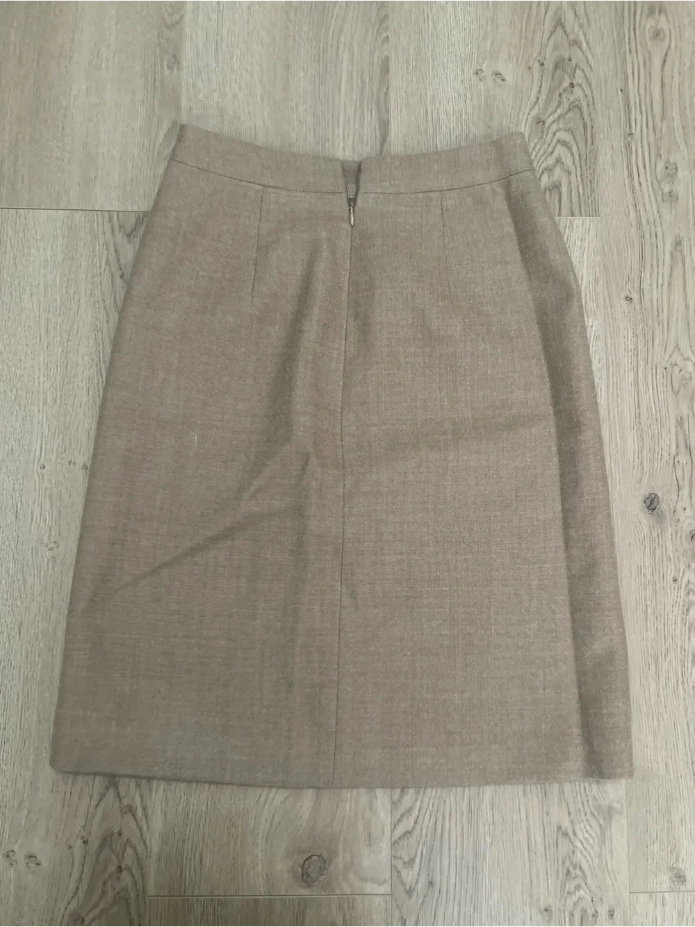 J. Crew Beige Wool-Blend Pencil Skirt (0)
